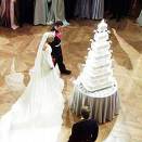 The wedding cake ready to be cut in the ballroom (Photo: Terje Bendiksby, Scanpix)